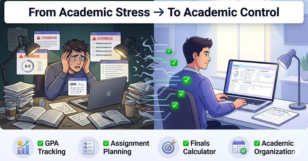Complete Canvas academic management system for GPA tracking assignments and semester planning