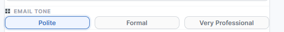 Polite formal and professional tone options in late assignment email generator