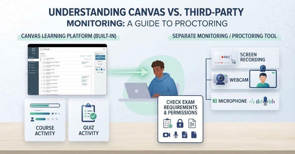 Canvas screen recording and third-party monitoring permissions