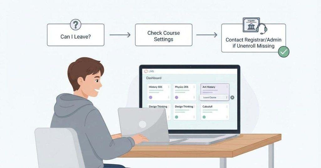 Can you leave a Canvas course with student course settings