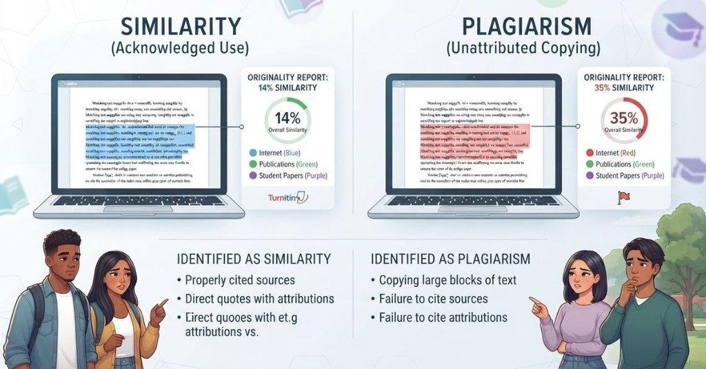 Canvas originality report showing similarity score and matched sources