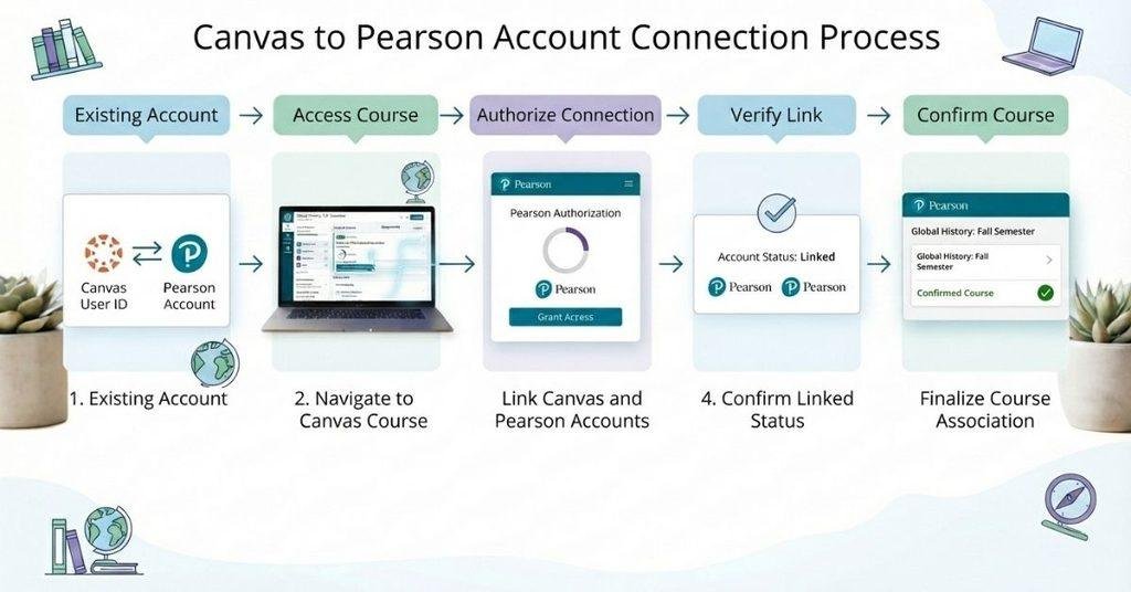 Connecting a Pearson account to Canvas using the correct student account
