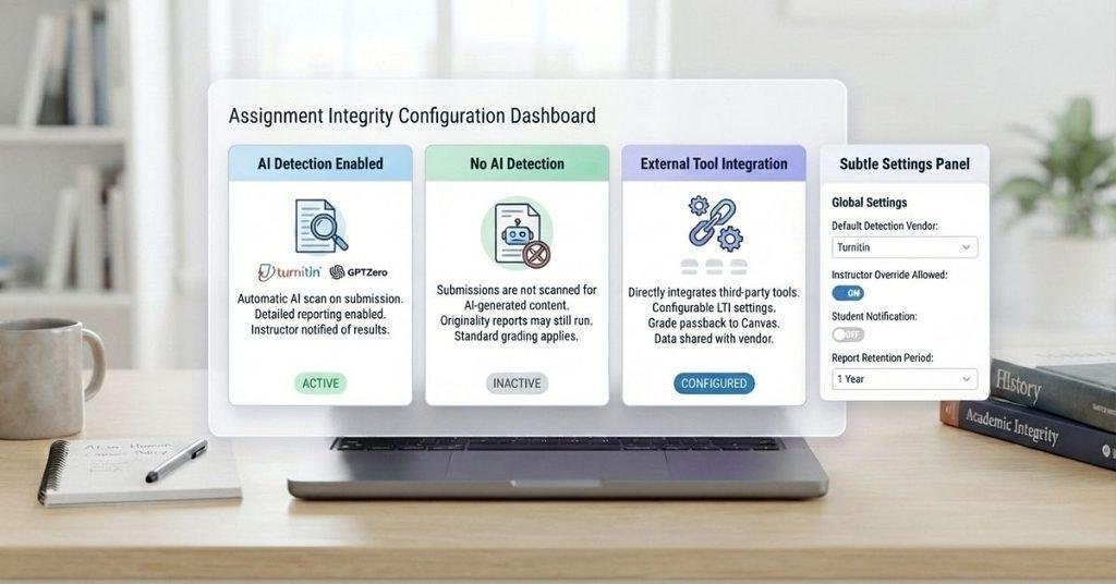 does Canvas automatically check every assignment for AI