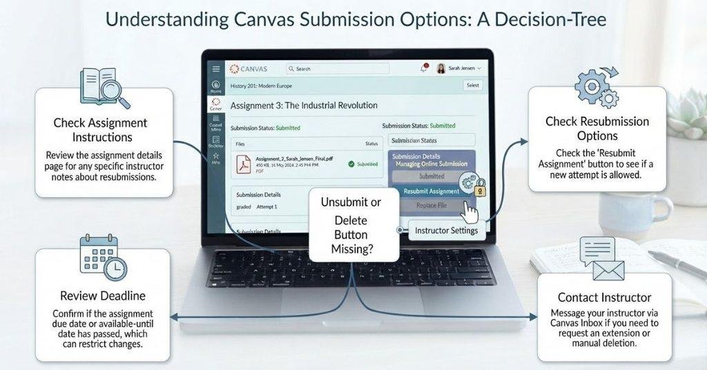 What to do when Canvas has no Unsubmit or Delete button