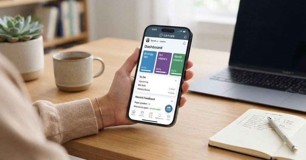 Canvas Student app for accessing courses, assignments, grades, and course materials
