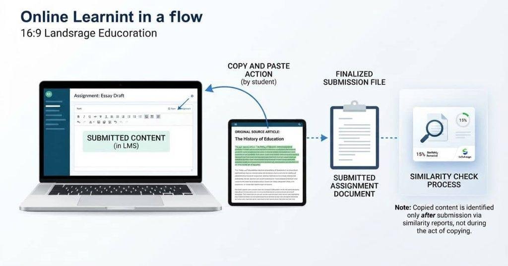 Blackboard copied text and source similarity checking