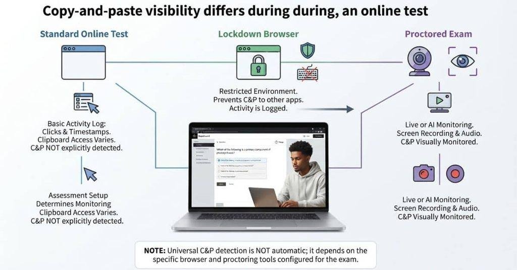 Blackboard copy and paste detection during online tests