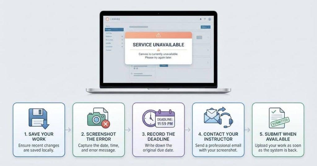 What to do when a Canvas assignment is due during a Canvas outage