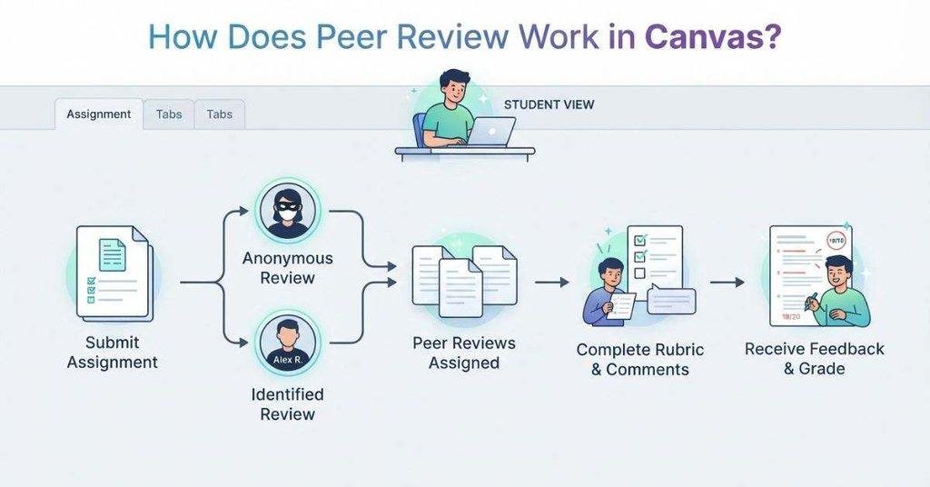 How peer review works in Canvas for students