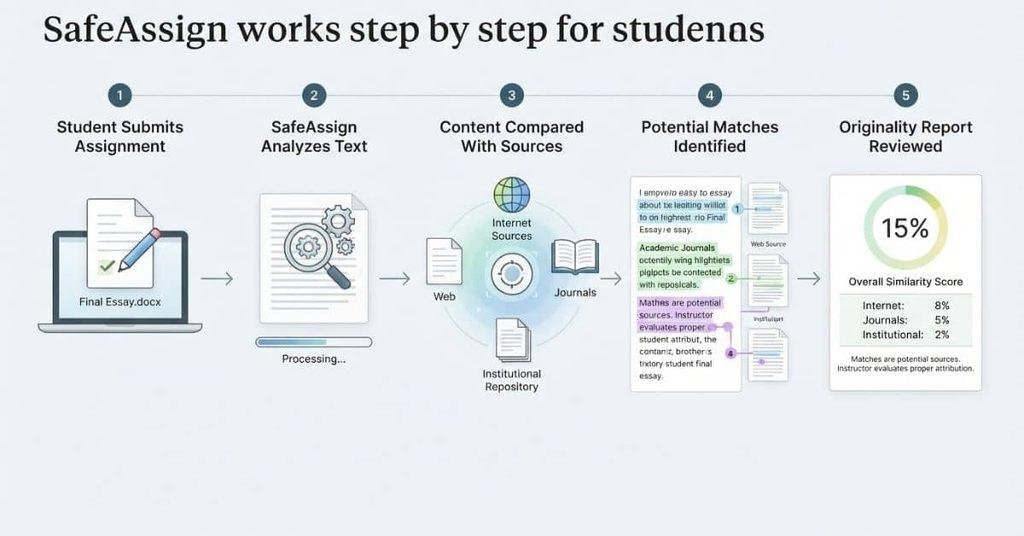 How SafeAssign works from assignment submission to originality report