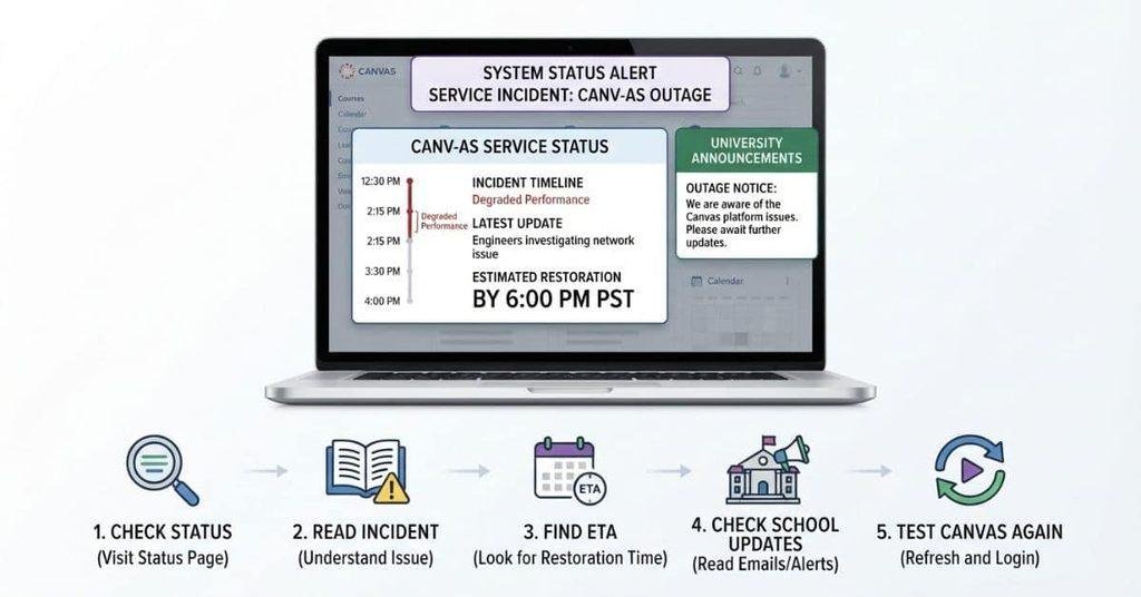 How to check when Canvas will be back online using outage status and restoration updates