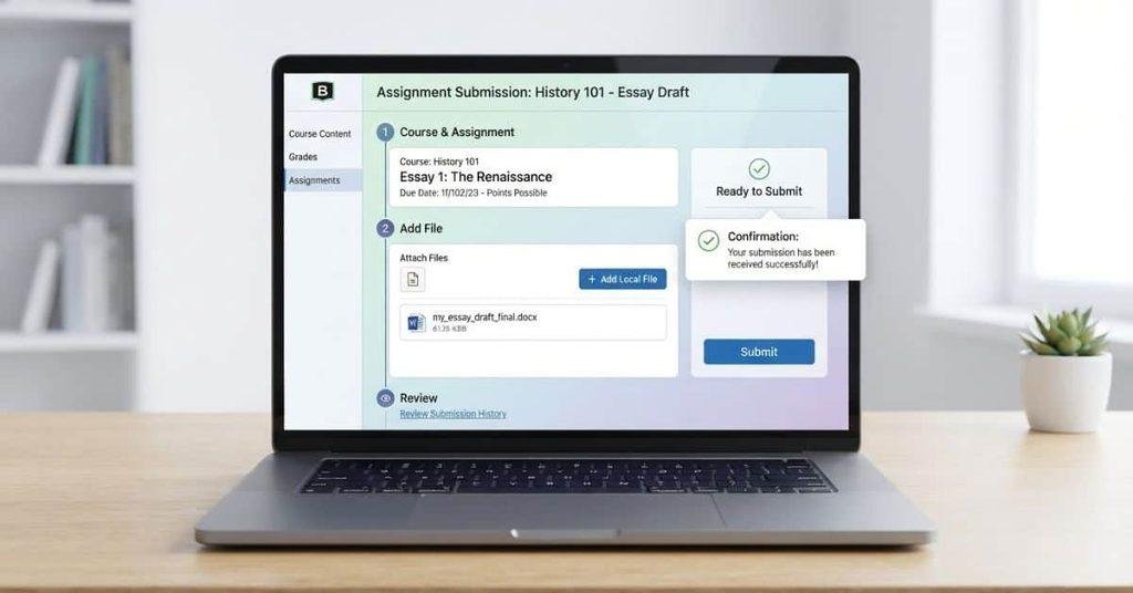 How to submit an assignment in Blackboard step by step