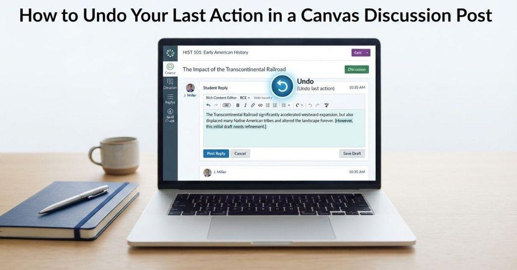 How to undo your last action in a Canvas discussion post