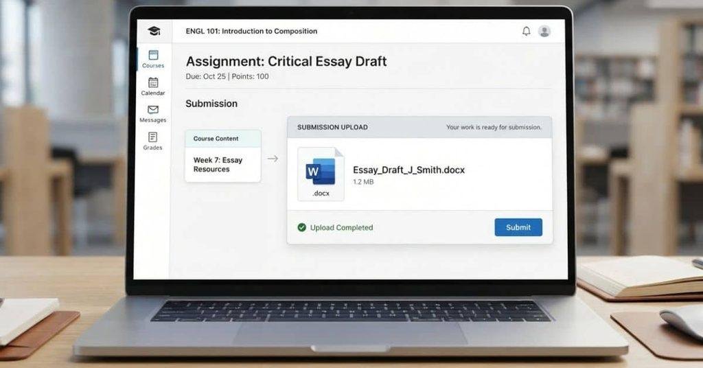 How to upload a Word document to Blackboard Ultra