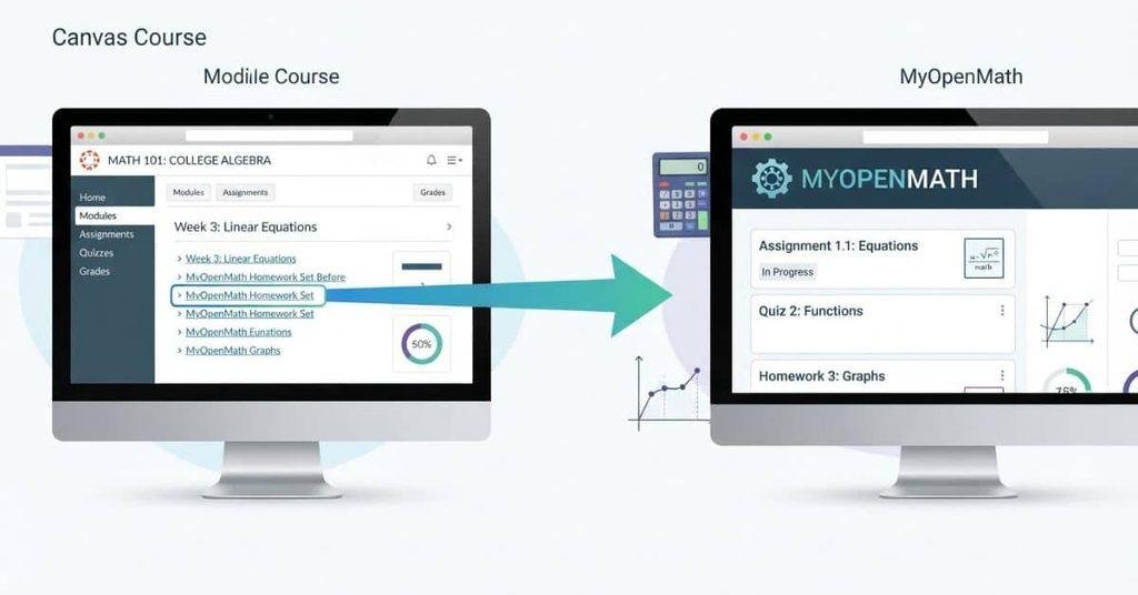 MyOpenMath and Canvas integration for online math courses