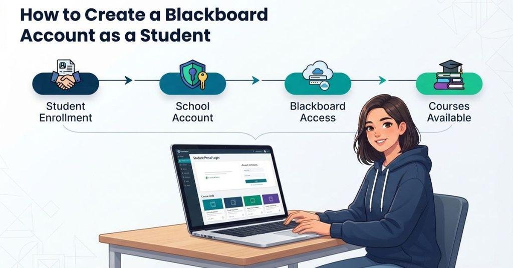 How to create a Blackboard account student guide with online learning login and course access