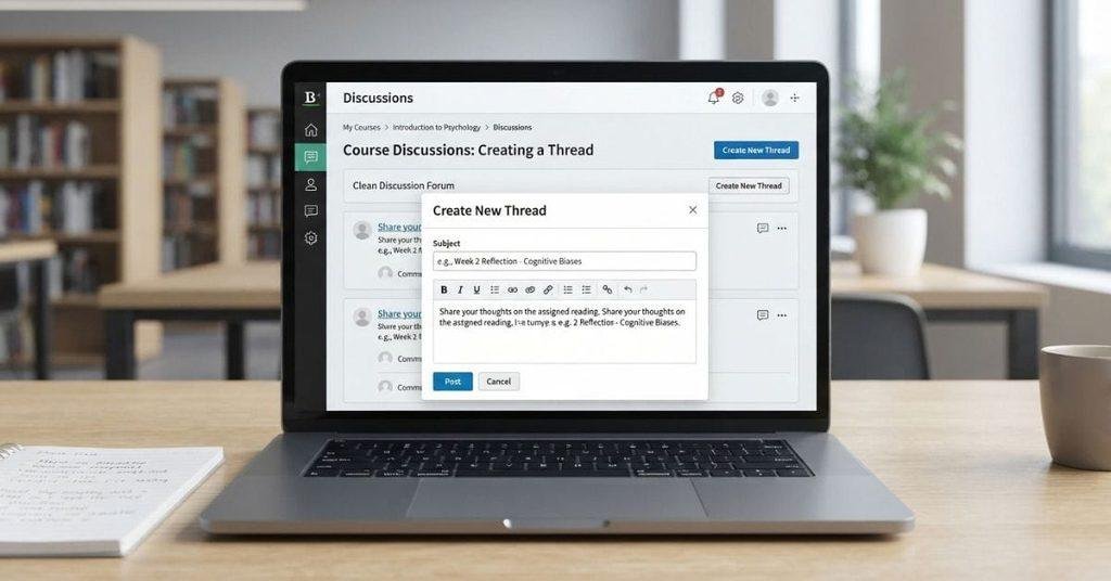 How to create a discussion thread on Blackboard step-by-step
