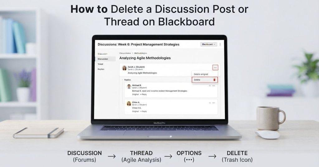 How to delete a discussion post or thread on Blackboard