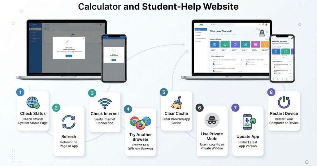 Step-by-step guide showing how to fix Blackboard when it is not working