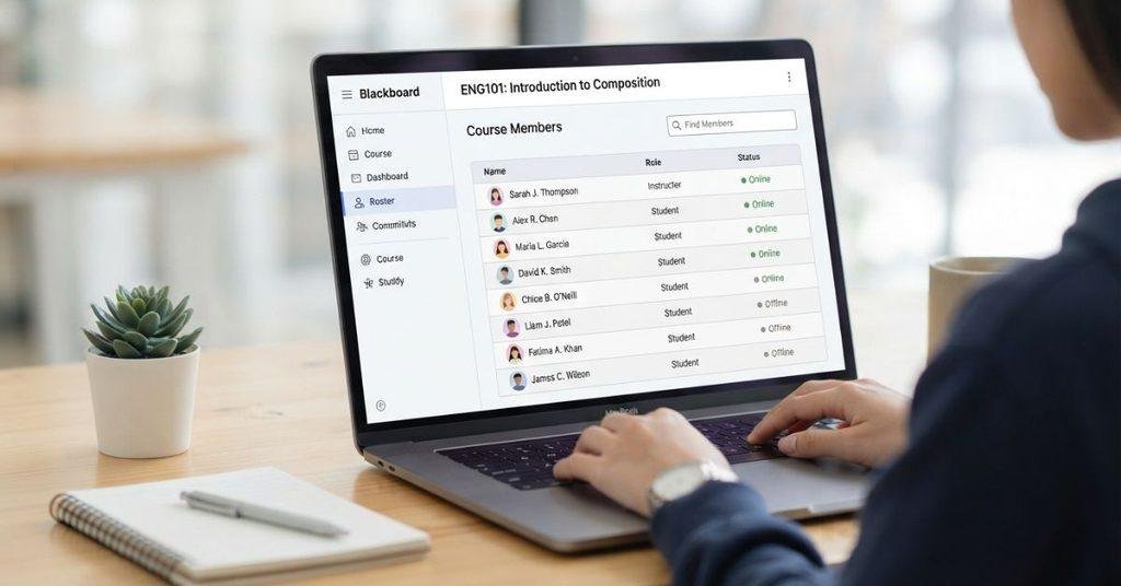 How to see your classmates on Blackboard class roster